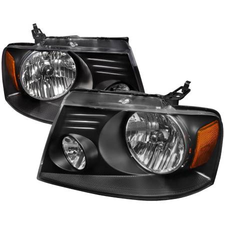 Spec'D Tuning Products - Spec-D 2004-2008 Ford F-150/ 2006-2008 Lincoln Mark LT Factory Style Headlights (Matte Black Housing/Clear Lens)