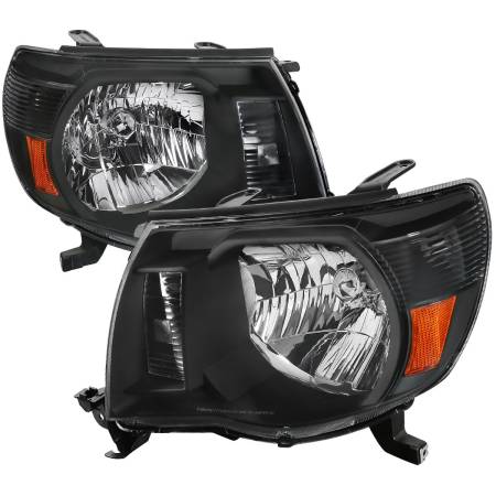 Spec'D Tuning Products - Spec-D 2005-2011 Toyota Tacoma Factory Style Headlights (Matte Black Housing/Clear Lens)
