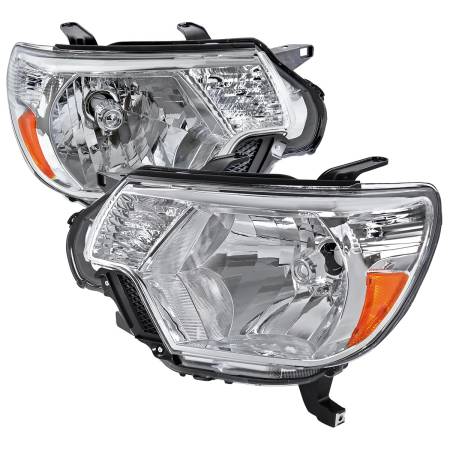Spec'D Tuning Products - Spec-D 2012-2015 Toyota Tacoma Factory Style Headlights (Chrome Housing/Clear Lens)