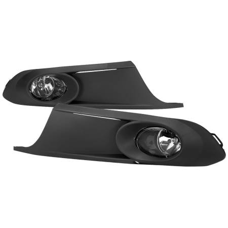 Spec'D Tuning Products - Spec-D 2011-2014 Volkswagen Jetta Sedan 9006 Fog Lights Kit w/ Switch & Wiring Harness (Chrome Housing/Clear Lens)