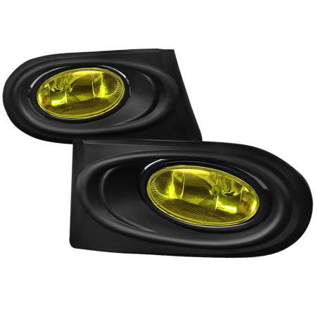 Spec'D Tuning Products - Spec-D 2002-2004 Acura RSX H11 Fog Lights Kit (Chrome Housing/Yellow Lens)