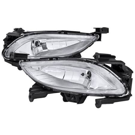 Spec'D Tuning Products - Spec-D 2011-2013 Hyundai Sonata 12V/27W 881 Fog Lights Kit (Chrome Housing/Clear Lens)