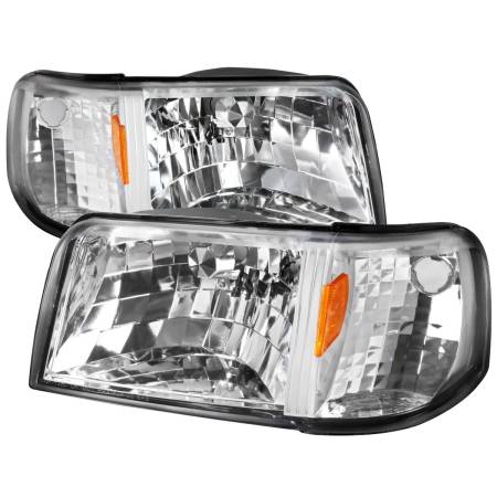 Spec'D Tuning Products - Spec-D 1993-1997 Ford Ranger Factory Style Headlights w/ Corner Signal Lights (Chrome Housing/Clear Lens)
