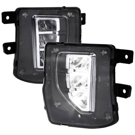 Spec'D Tuning Products - Spec-D 2016-2018 Chevrolet Silverado 1500 LED Fog Lights Kit (Chrome Housing/Clear Lens)