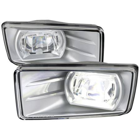 Spec'D Tuning Products - Spec-D 2007-2014 Chevrolet Avalanche/Silverado/Suburban/Tahoe LED Projector Fog Lights (Chrome Housing/Clear Lens)