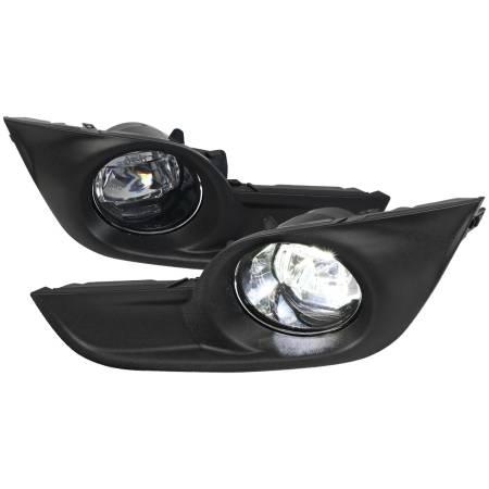 Spec'D Tuning Products - Spec-D 2013-2015 Nissan Altima Sedan SMD LED Projector Fog Lights Kit (Chrome Housing/Clear Lens)