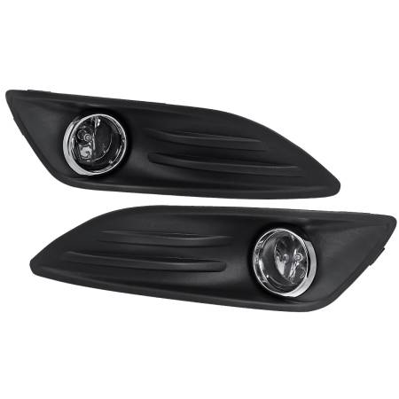 Spec'D Tuning Products - Spec-D 2014-2017 Ford Fiesta H11 Fog Lights Kit (Chrome Housing/Clear Lens)