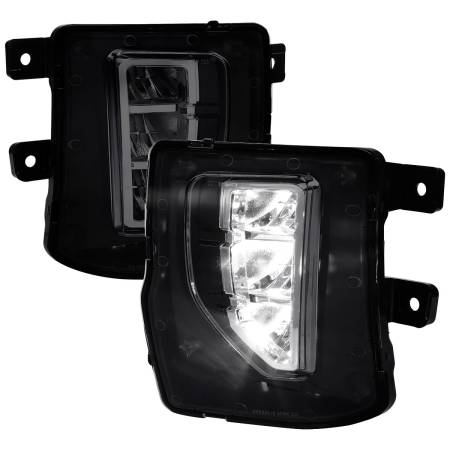 Spec'D Tuning Products - Spec-D 2016-2018 Chevrolet Silverado 1500 LED Fog Lights Kit (Chrome Housing/Smoke Lens)