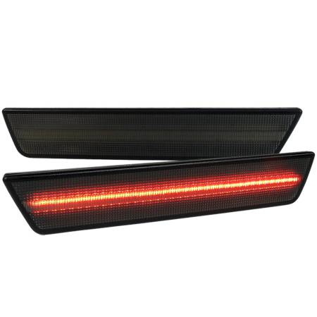 Spec'D Tuning Products - Spec-D 2008-2014 Dodge Challenger / 2011-2014 Charger Rear SMD LED Side Marker Lights (Chrome Housing/Smoke Lens)