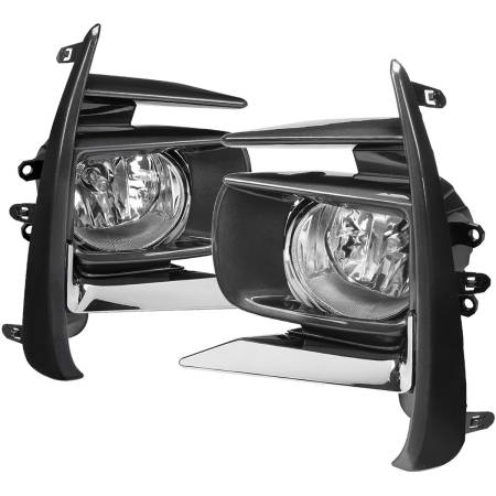 Spec'D Tuning Products - Spec-D 2018-2019 Toyota Sienna 12V/55W H11 Fog Lights Kit - HZ (Chrome Housing/Clear Lens)