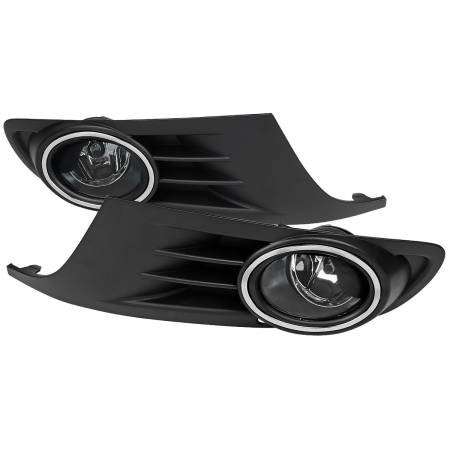 Spec'D Tuning Products - Spec-D 2010-2014 Volkswagen Jetta/Golf Mk6 TDI/TSI 9006 Fog Lights Kit (Chrome Housing/Clear Lens)