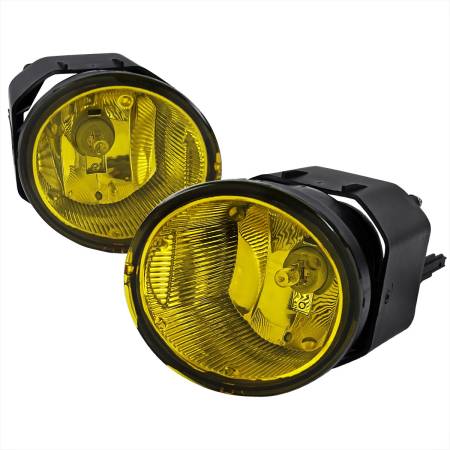 Spec'D Tuning Products - Spec-D 2000-2004 Nissan Sentra/Xterra/Frontier/Maxima H3 Fog Lights Kit (Chrome Housing/Yellow Lens)