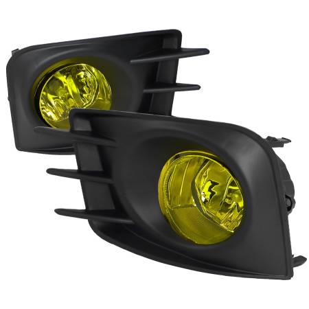 Spec'D Tuning Products - Spec-D 2011-2013 Scion tC H11 Fog Lights Kit (Chrome Housing/Yellow Lens)