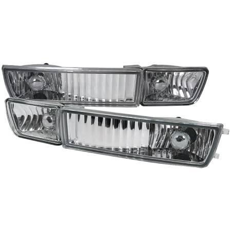 Spec'D Tuning Products - Spec-D 1993-1998 Volkswagen Golf Mk3/Jetta/Cabrio H3 Bumper Fog Lights (Chrome Housing/Clear Lens)