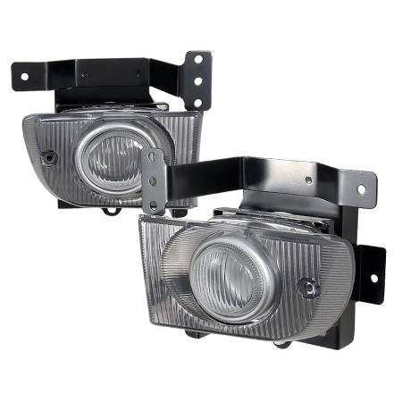 Spec'D Tuning Products - Spec-D 1992-1995 Honda Civic Sedan H3 Fog Lights Kit w/ Switch & Wiring Harness (Chrome Housing/Clear Lens)