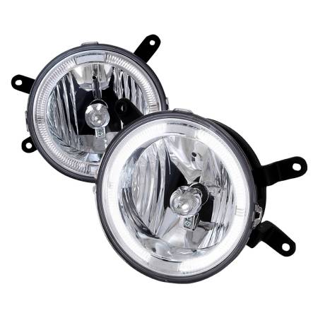Spec'D Tuning Products - Spec-D 2005-2009 Ford Mustang GT Deluxe/Premium H10 Halo Ring Fog Lights (Chrome Housing/Clear Lens)