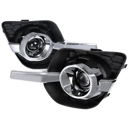 Spec'D Tuning Products - Spec-D 2010-2016 Chevrolet Equinox 12V/55W H11 Projector Fog Lights Kit (Chrome Housing/Clear Lens)