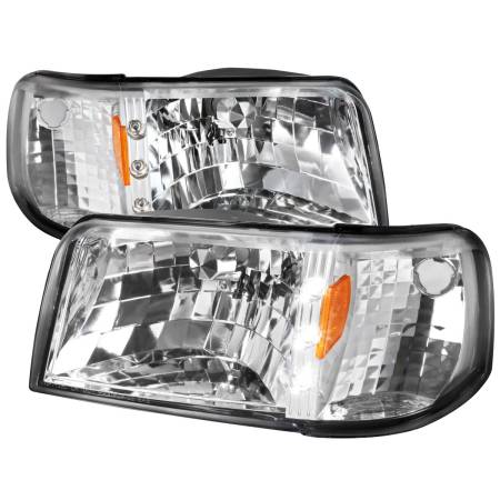 Spec'D Tuning Products - Spec-D 1993-1997 Ford Ranger Factory Style V2 Headlights w/ Corner Signal Lights (Chrome Housing/Clear Lens)