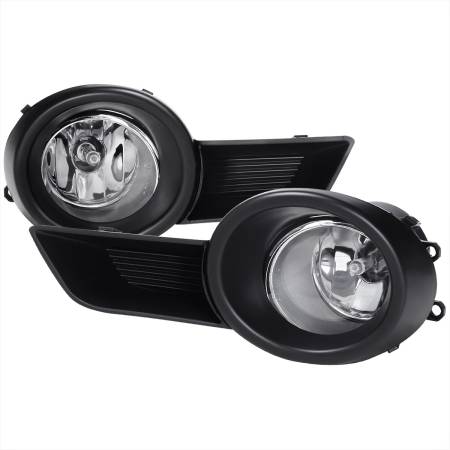 Spec'D Tuning Products - Spec-D 2008-2011 Toyota Highlander 12V/55W H11 Fog Lights Kit (Chrome Housing/Clear Lens)