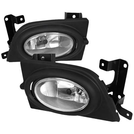 Spec'D Tuning Products - Spec-D 2006-2008 Honda Civic Sedan H11 Fog Lights (Chrome Housing/Clear Lens)