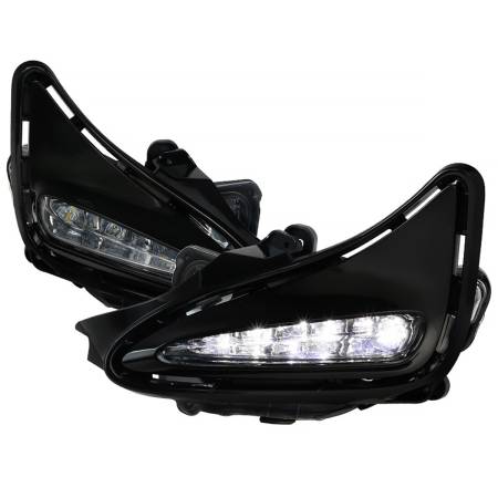 Spec'D Tuning Products - Spec-D 2017-2018 Toyota Corolla LED Fog Lights Kit (Chrome Housing/Clear Lens)