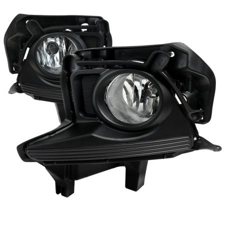 Spec'D Tuning Products - Spec-D 2015-2016 Toyota Highlander H16 Fog Lights Kit (Chrome Housing/Clear Lens)
