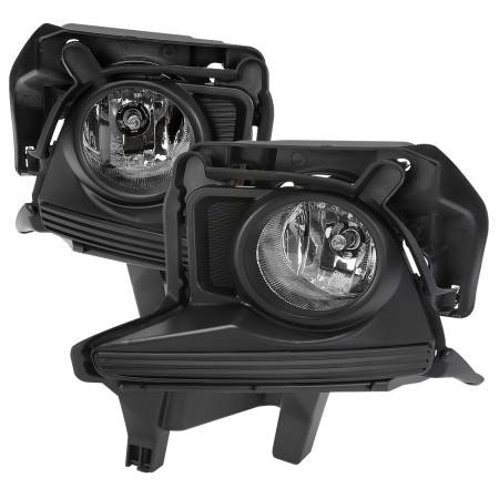 Spec'D Tuning Products - Spec-D 2014-2016 Toyota Highlander H16 Fog Lights Kit (Chrome Housing/Clear Lens)