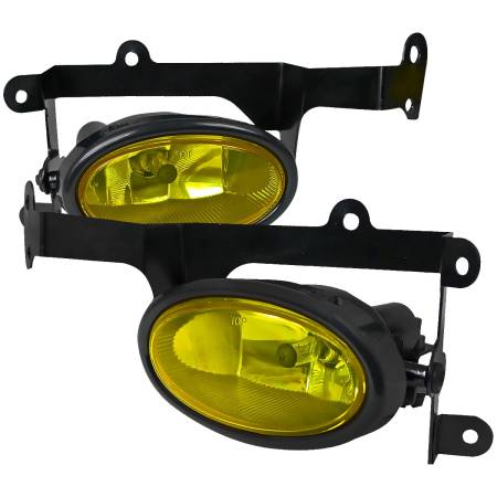 Spec'D Tuning Products - Spec-D 2006-2008 Honda Civic Coupe H11 Fog Lights Kit (Chrome Housing/Yellow Lens)