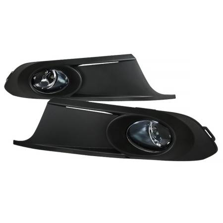 Spec'D Tuning Products - Spec-D 2011-2014 Volkswagen Jetta Sedan 9006 Fog Lights Kit (Chrome Housing/Clear Lens)