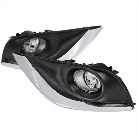 Spec'D Tuning Products - Spec-D 2015-2017 Nissan Versa Sedan H11 Fog Lights Kit (Chrome Housing/Clear Lens)