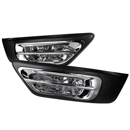 Spec'D Tuning Products - Spec-D 2002-2004 Honda CR-V 12V/51W 9006 Fog Lights Kit w/ Switch & Wiring Harness (Chrome Housing/Clear Lens)