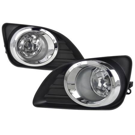 Spec'D Tuning Products - Spec-D 2010-2011 Toyota Camry LE/XLE/Base H11 Fog Lights Kit (Chrome Housing/Clear Lens)