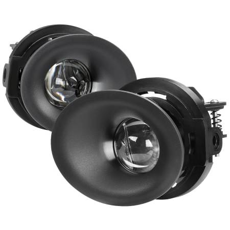 Spec'D Tuning Products - Spec-D 2015-2018 Dodge Challenger H11 12V/55W Projector Fog Lights Kit (Chrome Housing/Clear Lens)