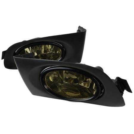Spec'D Tuning Products - Spec-D 2001-2003 Honda Civic Coupe/Sedan 12V/55W H11 Fog Lights Kit (Chrome Housing/Smoke Lens)