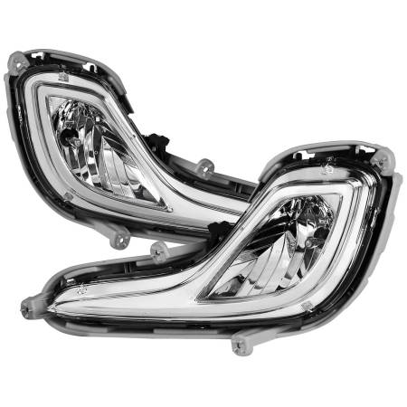 Spec'D Tuning Products - Spec-D 2012-2017 Hyundai Accent 12V/27W 881 Fog Lights Kit (Chrome Housing/Clear Lens)