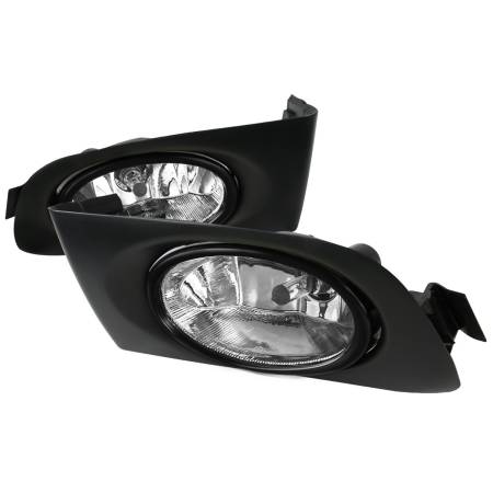 Spec'D Tuning Products - Spec-D 2001-2003 Honda Civic Coupe/Sedan 12V/55W H11 Fog Lights (Chrome Housing/Clear Lens)