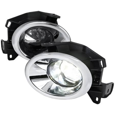 Spec'D Tuning Products - Spec-D 2013-2016 Nissan Pathfinder 6500K LED Projector Bumper Fog Lights Kit (Chrome Housing/Clear Lens)