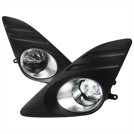 Spec'D Tuning Products - Spec-D 2012-2014 Toyota Camry SMD LED Projector Fog Lights w/ Switch, Wiring Harness, & Black Bezels (Chrome Housing/Clear Lens)