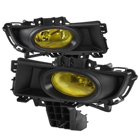 Spec'D Tuning Products - Spec-D 2007-2009 Mazda 3 Sedan H11 Fog Lights Kit (Chrome Housing/Yellow Lens)