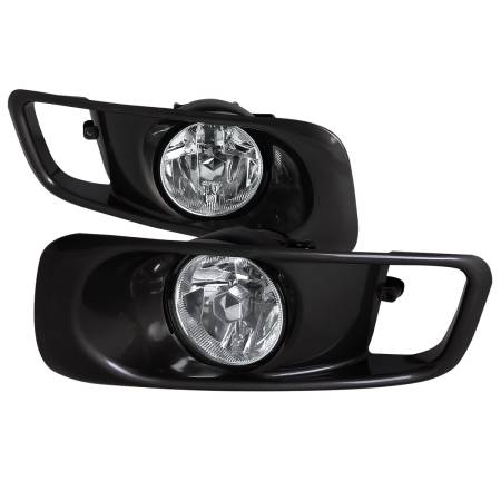 Spec'D Tuning Products - Spec-D 1999-2000 Honda Civic H3 Fog Lights Kit (Chrome Housing/Clear Lens)