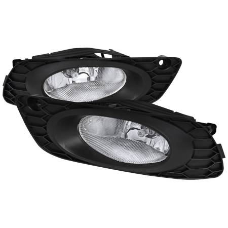 Spec'D Tuning Products - Spec-D 2012 Honda Civic Sedan H11 Fog Lights Kit (Chrome Housing/Clear Lens)