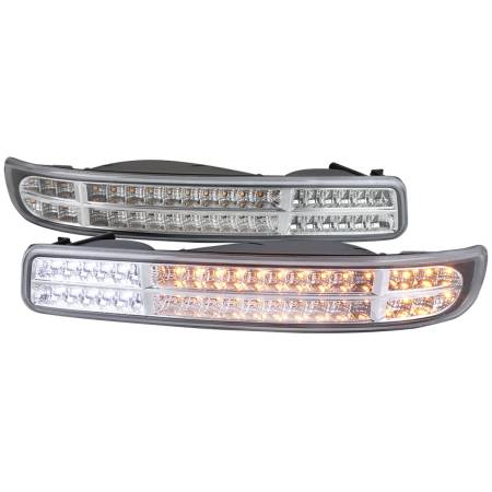 Spec'D Tuning Products - Spec-D 1999-2007 GMC Sierra/Yukon/Yukon XL Bumper Lights w/ Sequential Turn Signal Lights (Chrome Housing/Clear Lens)