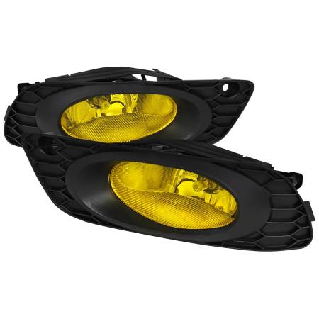 Spec'D Tuning Products - Spec-D 2012 Honda Civic Sedan H11 Fog Lights Kit (Chrome Housing/Yellow Lens)