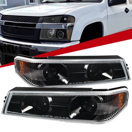 Spec'D Tuning Products - Spec-D 2004-2012 Chevrolet Colorado GMC Canyon Corner Lights (Jet Black Housing/Clear Lens)