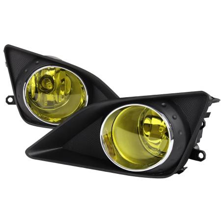 Spec'D Tuning Products - Spec-D 2009-2010 Toyota Corolla H11 Fog Lights Kit (Chrome Housing/Yellow Lens)