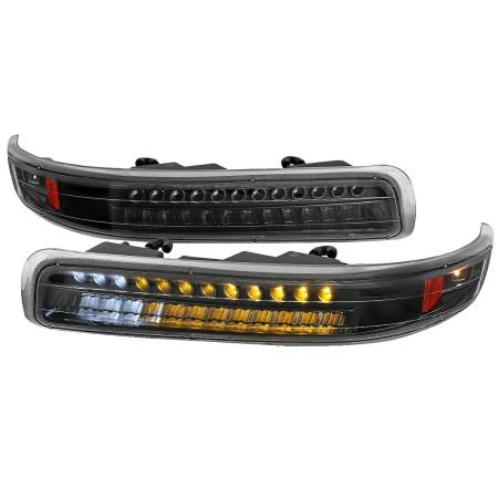 Spec'D Tuning Products - Spec-D 1999-2002 Chevrolet Silverado/ 2000-2006 Tahoe Suburban LED Bumper Lights (Matte Black Housing/Clear Lens)