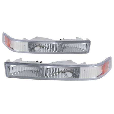 Spec'D Tuning Products - Spec-D 1998-2004 Chevrolet S10/ GMC Sonoma Bumper Lights (Chrome Housing/Clear Lens)