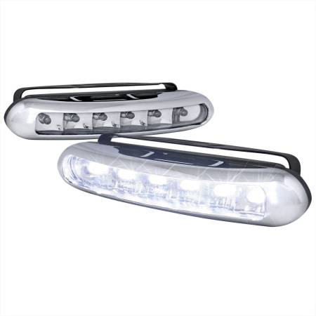 Spec'D Tuning Products - Spec-D Universal 3W Clear Lens 6 LED Daytime Running Lights