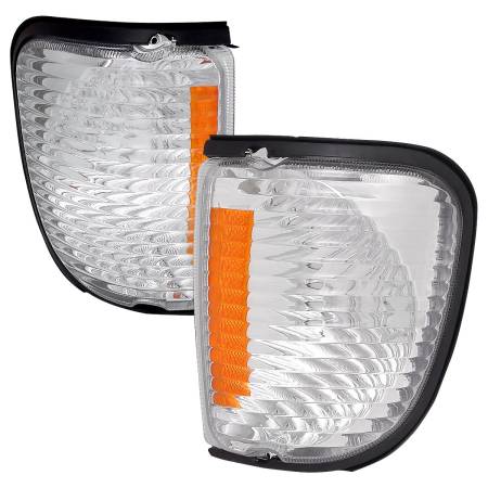 Spec'D Tuning Products - Spec-D 1992-2007 Ford E-Series Econoline Corner Lights w/Amber Reflectors (Chrome Housing/Clear Lens)