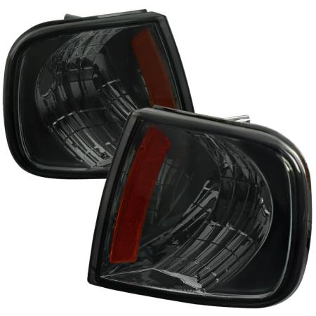 Spec'D Tuning Products - Spec-D 1997-2004 Ford F-150/Expedition Corner Lights (Glossy Black Housing/Smoke Lens)